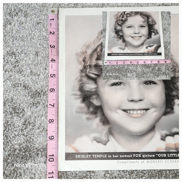 1930 Shirley Temple Paper Doll Standee Christmas Color Autograph Print Photo Lot - Picture 11 of 13